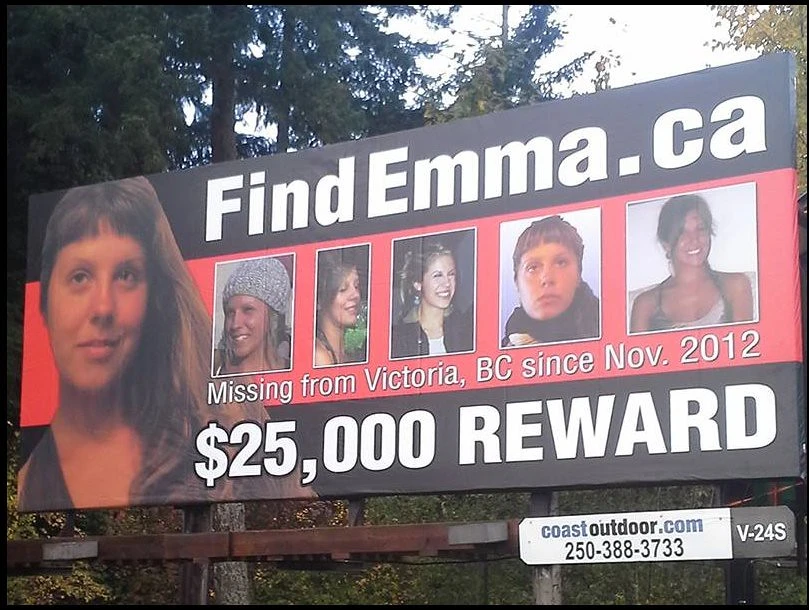 The Mystery of Emma Fillipoff Who Vanished from Downtown Victoria in 2012 7 Emma Fillipoff reward 25000$