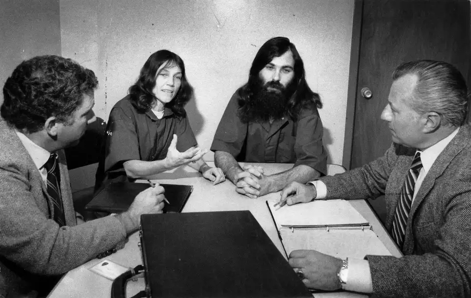 Michael and Suzan Carson at their press conference confession, April 29, 1983. Vince Maggiora/San Francisco Chronicle