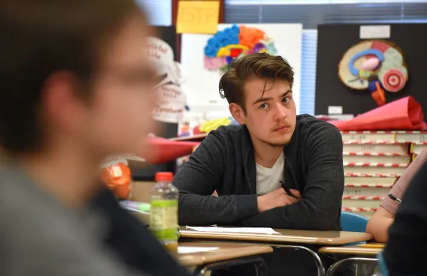 David Katz pictured in a classroom.
