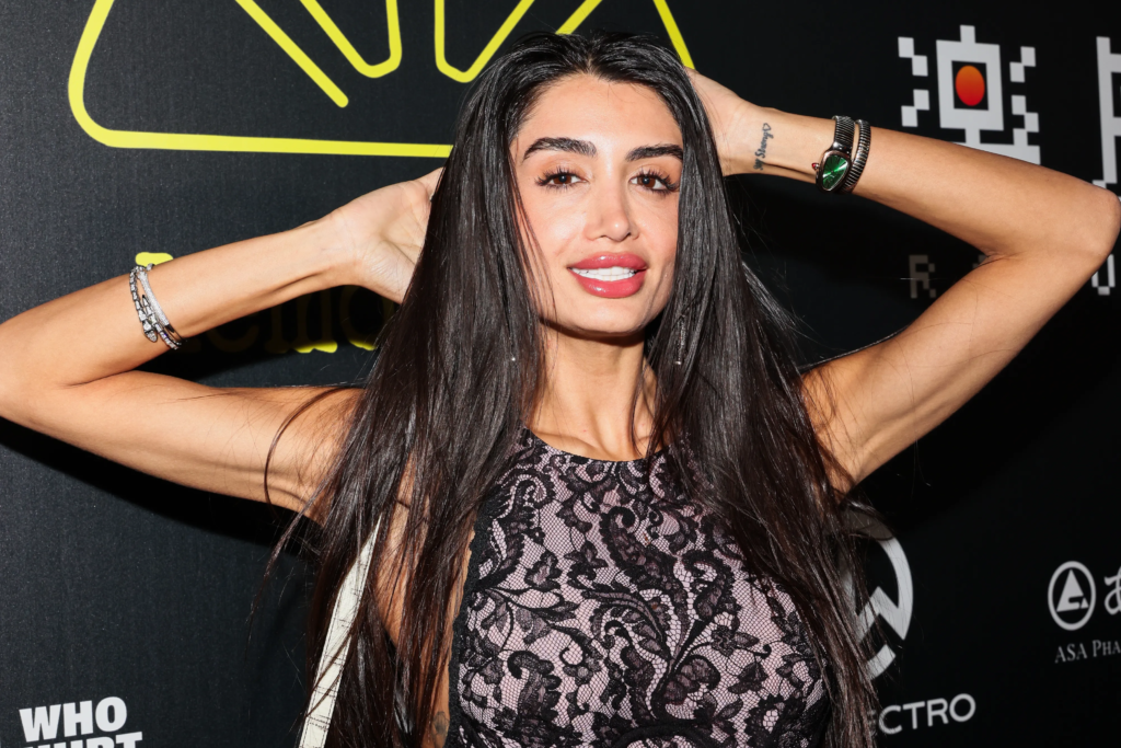 Adva Lavie, also known as Mia Ventura, at a Los Angeles event. Lavie described herself as the top Israeli OnlyFans creator before leaving the platform in 2023.
