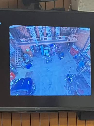 Security camera footage from the Warner property in Franklin Township, Michigan, shown during Dale Warner's murder trial in 2026.