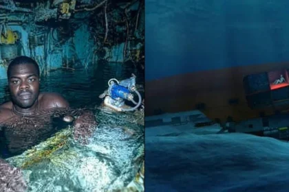 Harrison Okene spent 60 hours in a sunken tugboat while the rescue team came to collect bodies