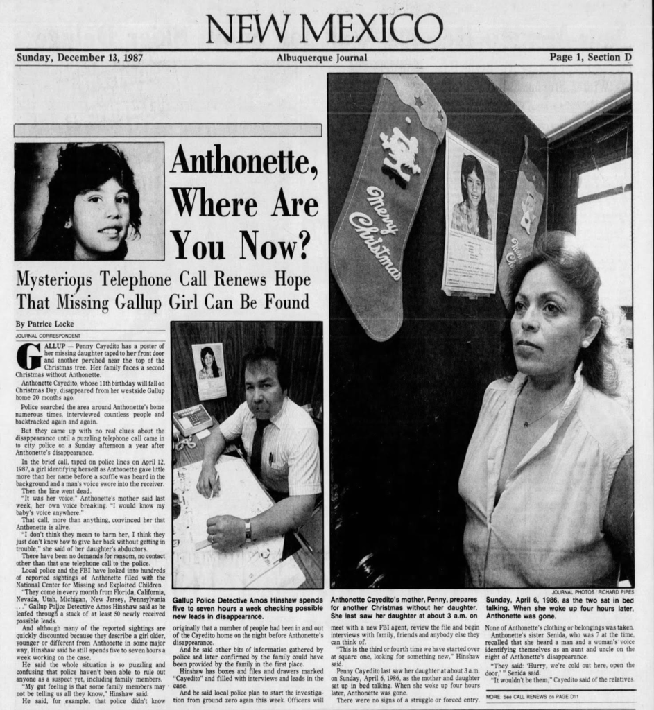 Anthonette Cayedito, 9, Vanished From Her Home in 1986. Eight Years Later, Her Own Mother Confessed to Arranging the Abduction. 4 image 4